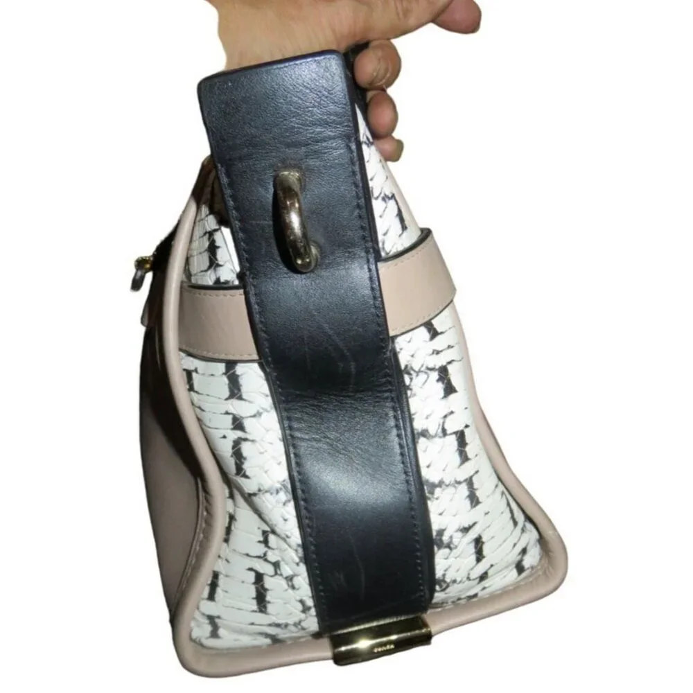 Coach 2015 Swagger 36496 In Colorblock Exotic Embossed Calf Leather Satchel - Picture 3 of 12